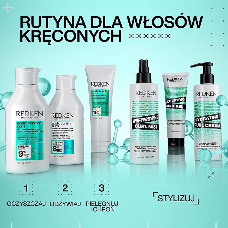 Krem bez spłukiwania do włosów kręconych - Redken Acidic Bonding Curls Silicone-Free Leave-in Treatment — Zdjęcie N10