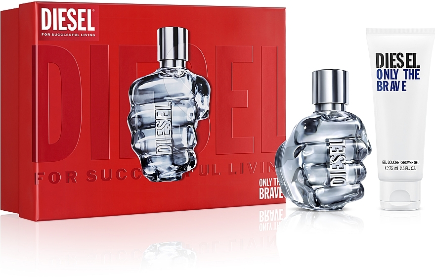 Diesel Only The Brave - Zestaw (edt 50 ml + sh/gel 75 ml) — Zdjęcie N1