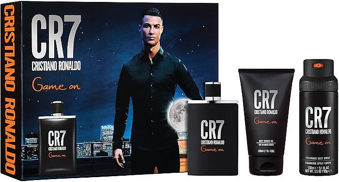 Cristiano Ronaldo CR7 Game On - Zestaw (edt 100 ml + sh/gel 150 ml + b/spray 150 ml) — Zdjęcie N1