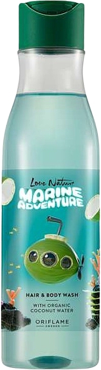 Szampon dla dzieci do włosów i ciała z organiczną wodą kokosową - Oriflame Love Nature Marine Adventure Hair & Body Wash with Organic Coconut Water — Zdjęcie N1