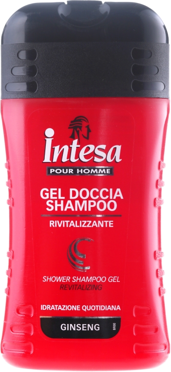 Rewizalizujący szampon i żel pod prysznic z ekstraktem z żeń-szenia dla mężczyzn - Intesa Classic Black Shower Shampoo Gel Revitalizing