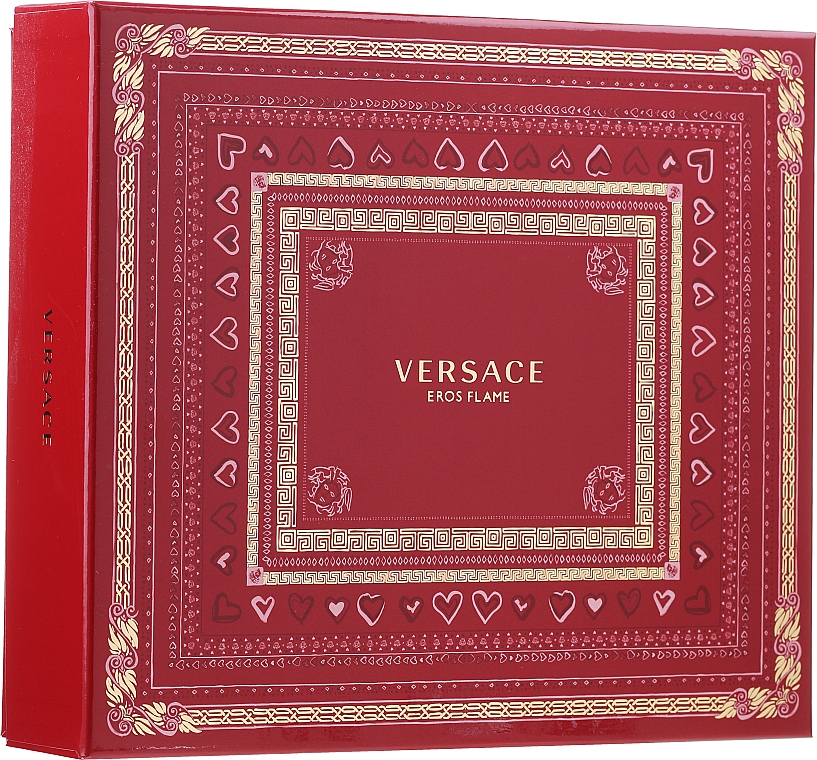 Versace Eros Flame - Zestaw (edp 100 ml + sh/gel 150 ml + edp/10ml) — Zdjęcie N1