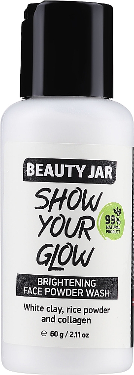 Rozjaśniający puder oczyszczający do każdego rodzaju skóry - Beauty Jar Show Your Glow Brightening Face Powder Wash — Zdjęcie N1