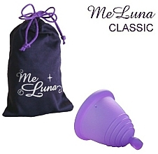 Kubeczek menstruacyjny, rozmiar L, fioletowy - MeLuna Classic Shorty Menstrual Cup Ball — Zdjęcie N1