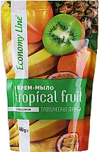 Kremowe mydło z owoców tropikalnych z gliceryną - Economy Line Tropical Fruits Cream Soap — Zdjęcie N1