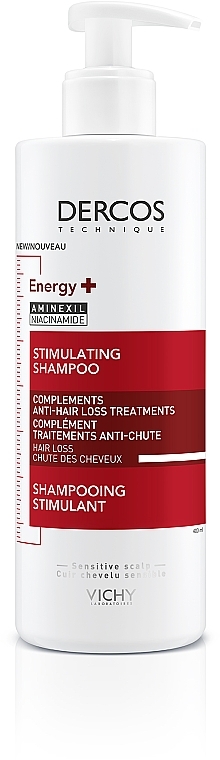 PRZECENA! Wzmacniający szampon przeciw wypadaniu włosów Aminexil - Vichy Dercos Energising+ Shampoo * — Zdjęcie N2