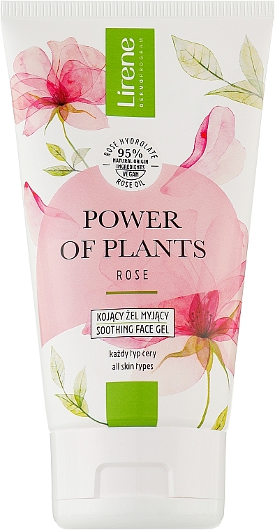 Kojący żel do twarzy - Lirene Power Of Plants Rose Washing Gel