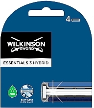 Wymienne wkłady do golenia, 4 szt. - Wilkinson Sword Essentials 3 Hybrid — Zdjęcie N1