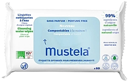 Kup Chusteczki oczyszczające dla niemowląt, bezzapachowe - Mustela Compostable Unscented Cleansing Wipes