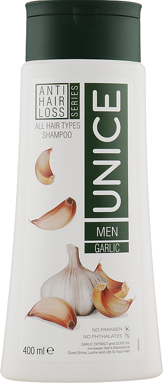 Szampon przeciw wypadaniu włosów dla mężczyzn z ekstraktem z czosnku - Unice Anti Hair Loss Shampoo