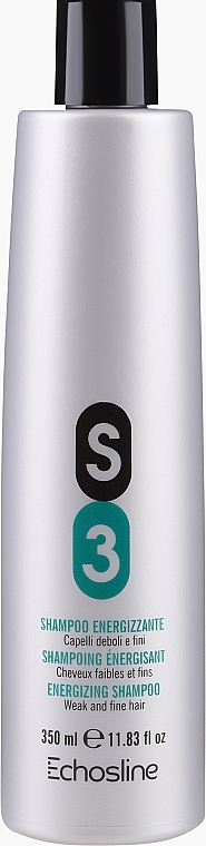 Szampon do cienkich i osłabionych włosów - Echosline S3 Invigorating Shampoo — Zdjęcie N1