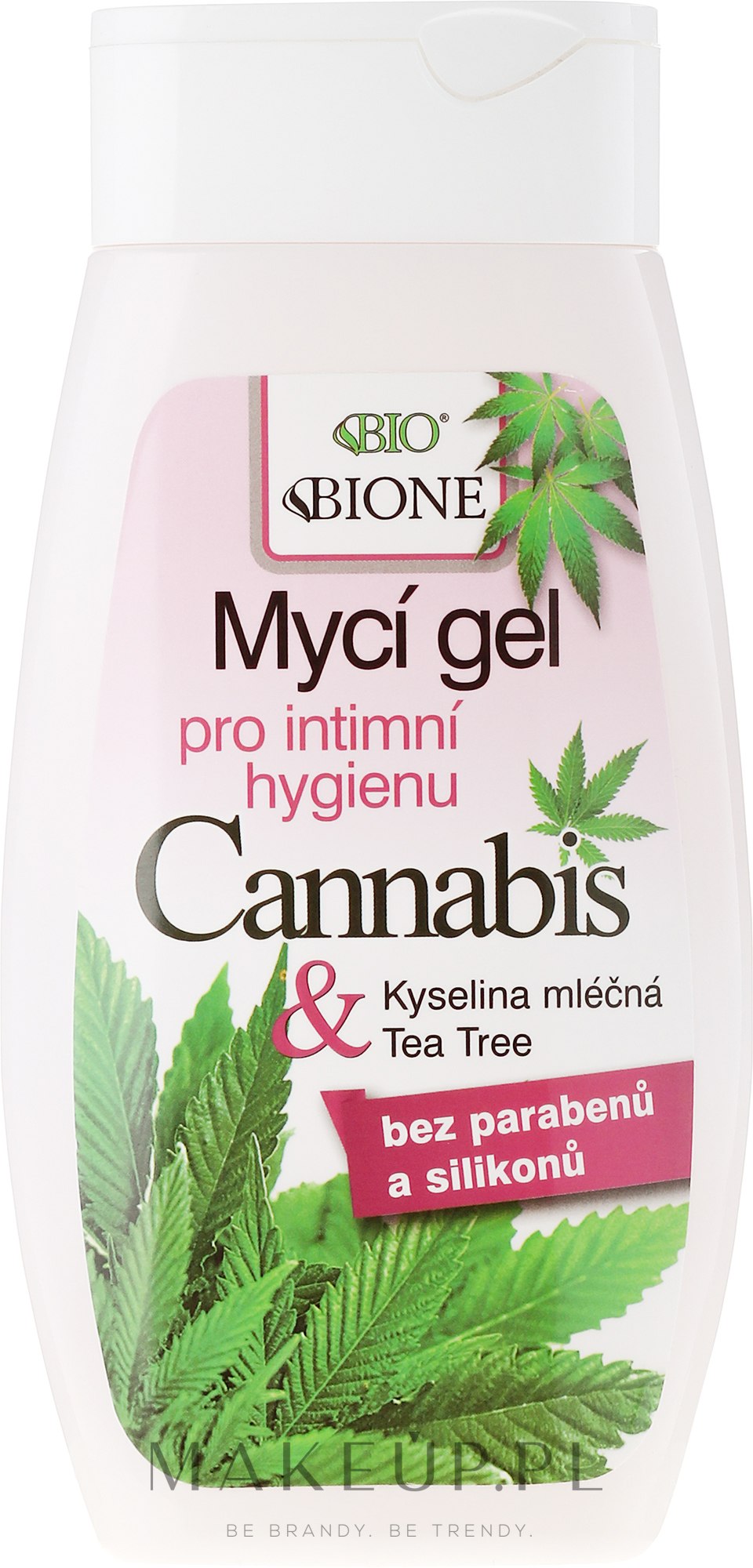 Żel do higieny intymnej z olejem konopnym - Bione Cosmetics Cannabis Intimate Lactic Acid And Tea Tree Wash Gel — Zdjęcie 260 ml
