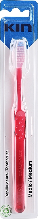 Szczoteczka do zębów 7112, średnio twarda, czerwona - Kin Medium Toothbrush — Zdjęcie N1