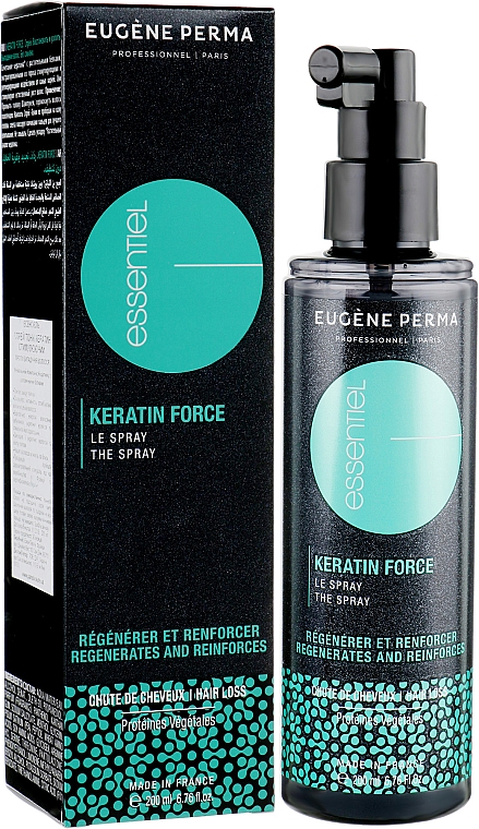 Tonik w sprayu z keratyną Pobudzający wzrost włosów - Eugene Perma Essentiel Keratin Force Spray — Zdjęcie N1