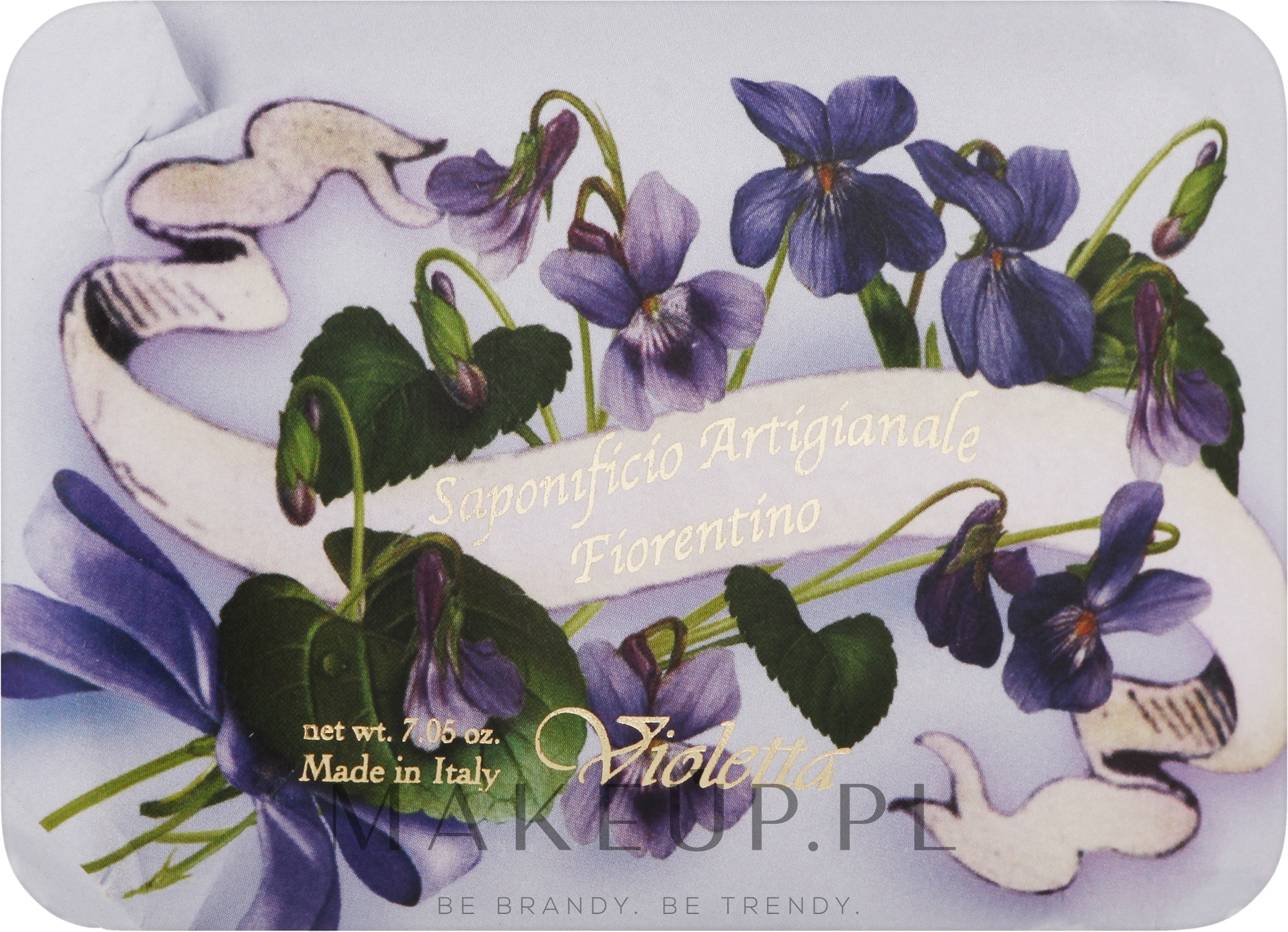 Naturalne mydło w kostce Bukiet kwiatów - Saponificio Artigianale Fiorentino Bouquet of Violet Flowers Soap — Zdjęcie 200 g