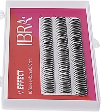 Kępki rzęs Efekt V B 0,10, 9 mm - Ibra 10 Flares Eyelash — Zdjęcie N2