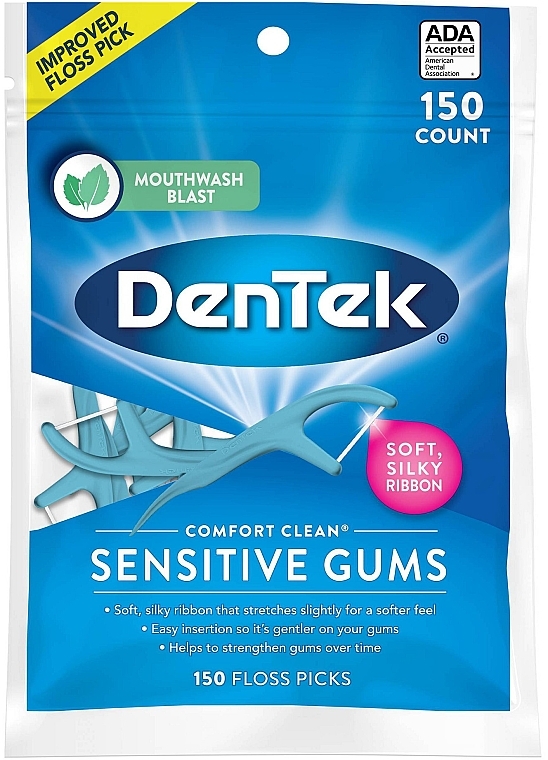 Wykałaczki z nicią dentystyczną, 150 szt. - DenTek Comfort Clean