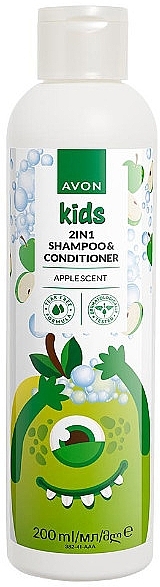 Szampon i odżywka 2w1 Jabłko - Avon Kids Apple Scent 2In1 Shampoo & Conditioner — Zdjęcie N1