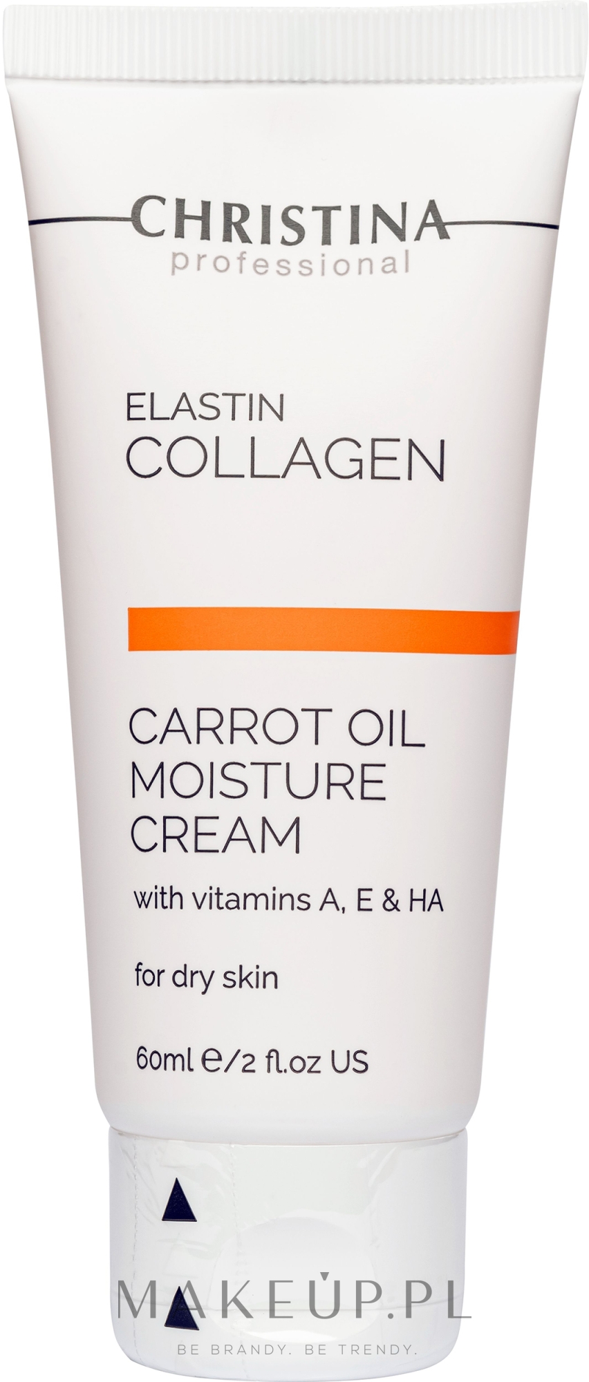 Nawilżający krem do suchej skóry - Christina Elastin Collagen Carrot Oil Moisture Cream — Zdjęcie 60 ml