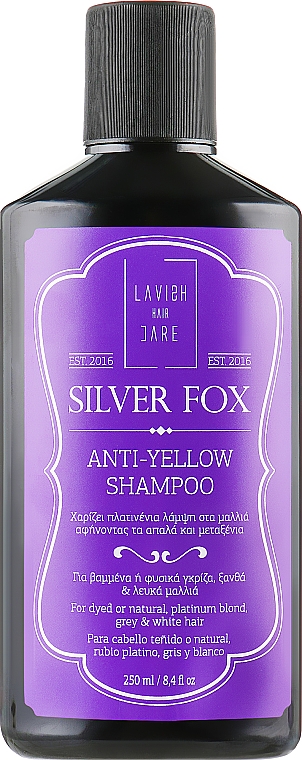 Szampon przeciw żółtym tonom - Lavish Care Silver Fox Anti-Yellow Shampoo — Zdjęcie N3