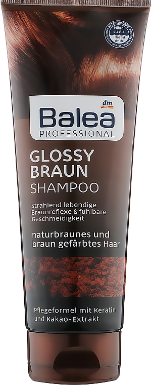 Szampon do włosów, Błyszczący brąz - Balea Professional Shampoo Glossy Braun