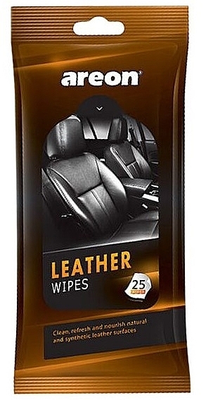Chusteczki nawilżane do wnętrza samochodu - Areon Car Care Wipes Leather — Zdjęcie N1
