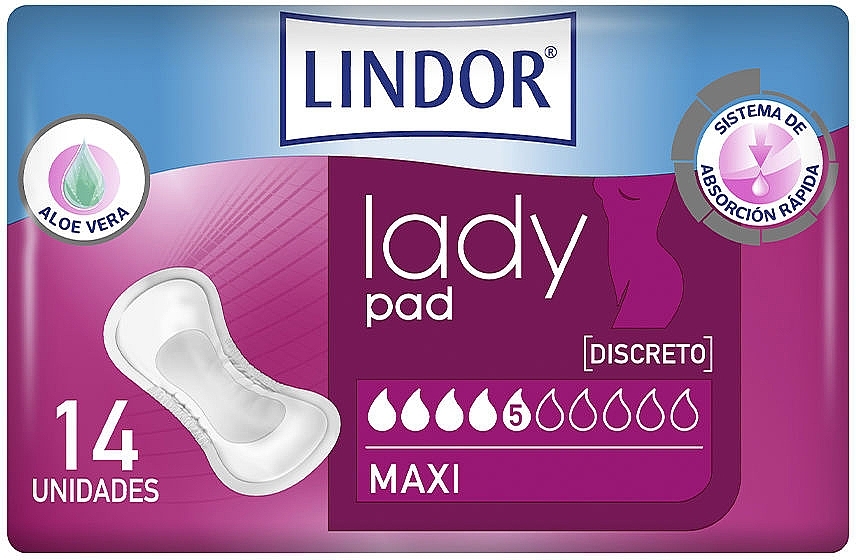 Podpaski higieniczne, 14 szt. - Hartmann Lindor Lady Pad Maxi — Zdjęcie N1