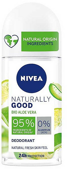 Dezodorant w kulce Aloes - Nivea Naturally Good Deodorant Roll-on Bio Aloe Vera — Zdjęcie N1