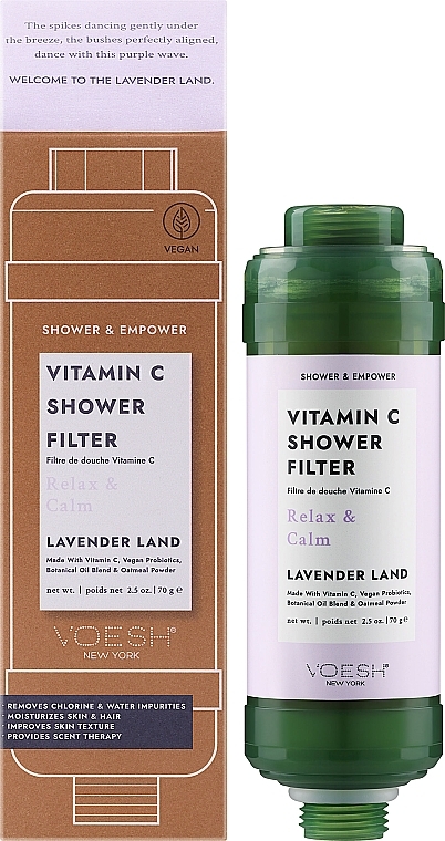 Filtr pod prysznic z witaminą C Lawenda - Voesh Vitamin C Shower Filter Lavender Land — Zdjęcie N2