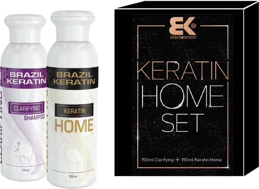 Zestaw - Brazil Keratin Beauty Home Set (treat 150 ml + shm 150 ml) — Zdjęcie N1