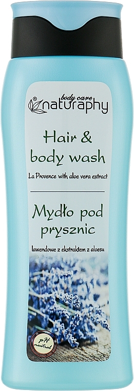 Lawendowe mydło pod prysznic do włosów i ciała z ekstraktem z aloesu - Naturaphy — Zdjęcie N1