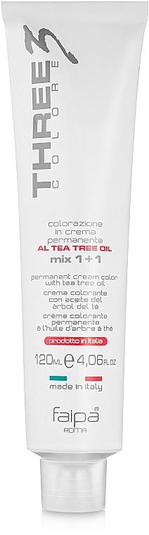 Farba do włosów z olejkiem z drzewa herbacianego - Faipa Roma Three Colore Permanent Cream Color — Zdjęcie N2