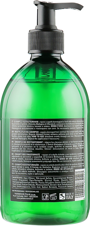 Rewitalizujący szampon do włosów	 - Parisienne Italia Evelon Pro Nutri Elements Repair Shampoo Organic Almond — Zdjęcie N2