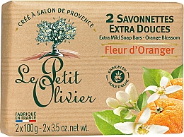 Mydło kosmetyczne Kwiat pomarańczy (2 szt.) - Le Petit Olivier 2 extra mild soap bars Orange blossom — Zdjęcie N2