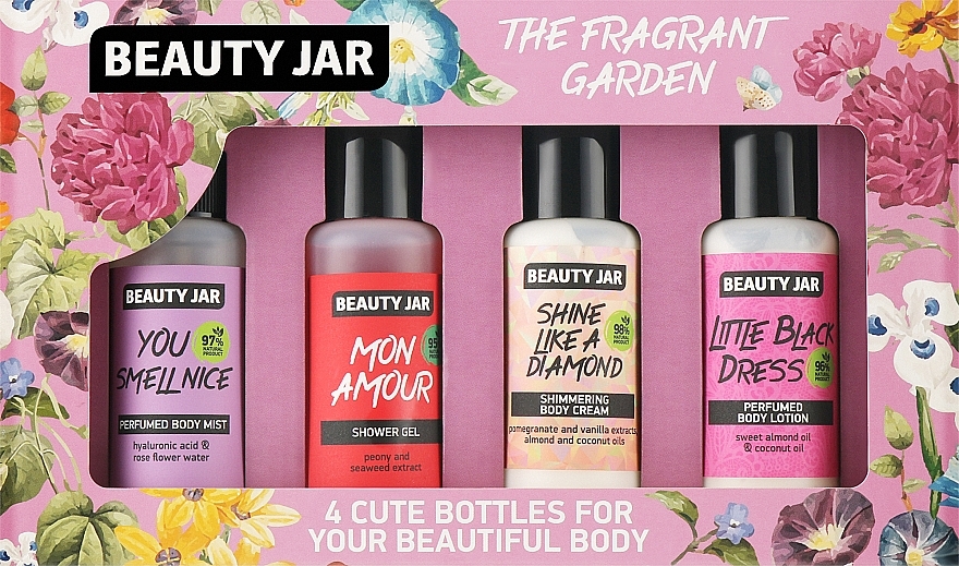 Zestaw - Beauty Jar The Fragrant Garden (b/mist/80ml + sh/gel/80ml + b/cr/80ml + b/lot/80ml) — Zdjęcie N1