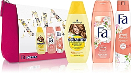 Kup Zestaw do pielęgnacji włosów - Fa & Schauma Multibrand Xmas Gift Set For Women (deo/150ml + sh/gel/250ml + shm/400ml + bag)