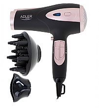 Suszarka do włosów, AD 2248b, 2200 W - Adler Hair Dryer ION + Diffuser — Zdjęcie N3