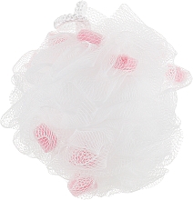 Kup Myjka do ciała, różowo-biała - Balmy Naturel Bath Pouf Large