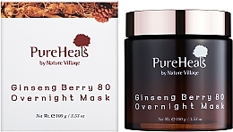 Energetyzująca maska na noc z ekstraktem z owoców żeń-szenia - PureHeal's Ginseng Berry 80 Overnight Mask — Zdjęcie N3