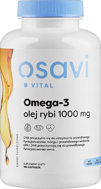 Suplement diety Omega-3, 1000 mg - Osavi  — Zdjęcie N1