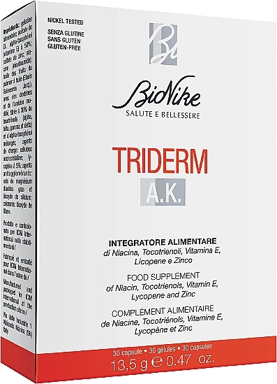 Suplement diety - BioNike Triderm A.K. Food Supplement — Zdjęcie N1