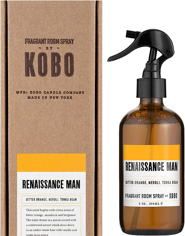 KOBO Woodblock Renaissance Man - Aromatyczny spray do pomieszczeń — Zdjęcie N2