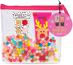 Kup Zestaw - Mad Beauty Pom Pom Cosmetic Bag Set (b/wash/75ml + b/lot/75ml + bag)
