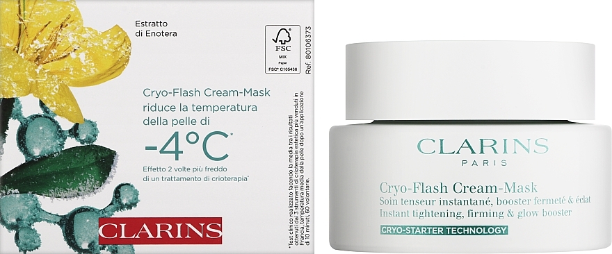 Maseczka kremowa do twarzy - Clarins Cryo-Flash Cream-Mask  — Zdjęcie N2