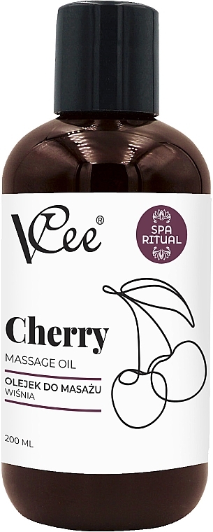 Olejek do masażu Wiśnia - Vcee Cherry Massag Oil — Zdjęcie N1