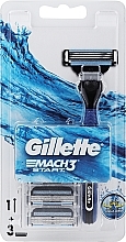 Maszynka do golenia z trzema wymiennymi wkładami - Gillette Mach 3 Start  — Zdjęcie N1
