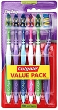 Kup Zestaw - Colgate ZigZag Medium Toothbrush (toothbrush/6pcs)