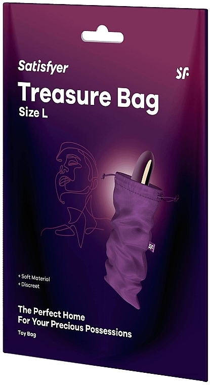 Torba do przechowywania zabawek erotycznych, fioletowa, Size L - Satisfyer Treasure Bag Violet — Zdjęcie N1