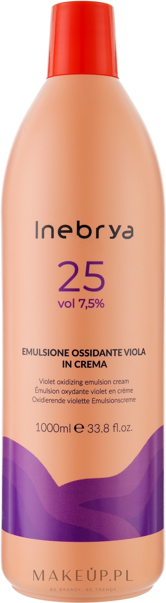 Utleniająca emulsja do włosów 7,5% - Inebrya Oxidante Violet 25 Vol Inebrya Violet Oxydizing Emulsion Cream — Zdjęcie 1000 ml