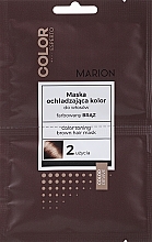 Maska tonizująca do ciemnych włosów farbowanych - Marion Color Esperto Color Toning Hair Mask For Dyed Brawn Hair (próbka) — Zdjęcie N1